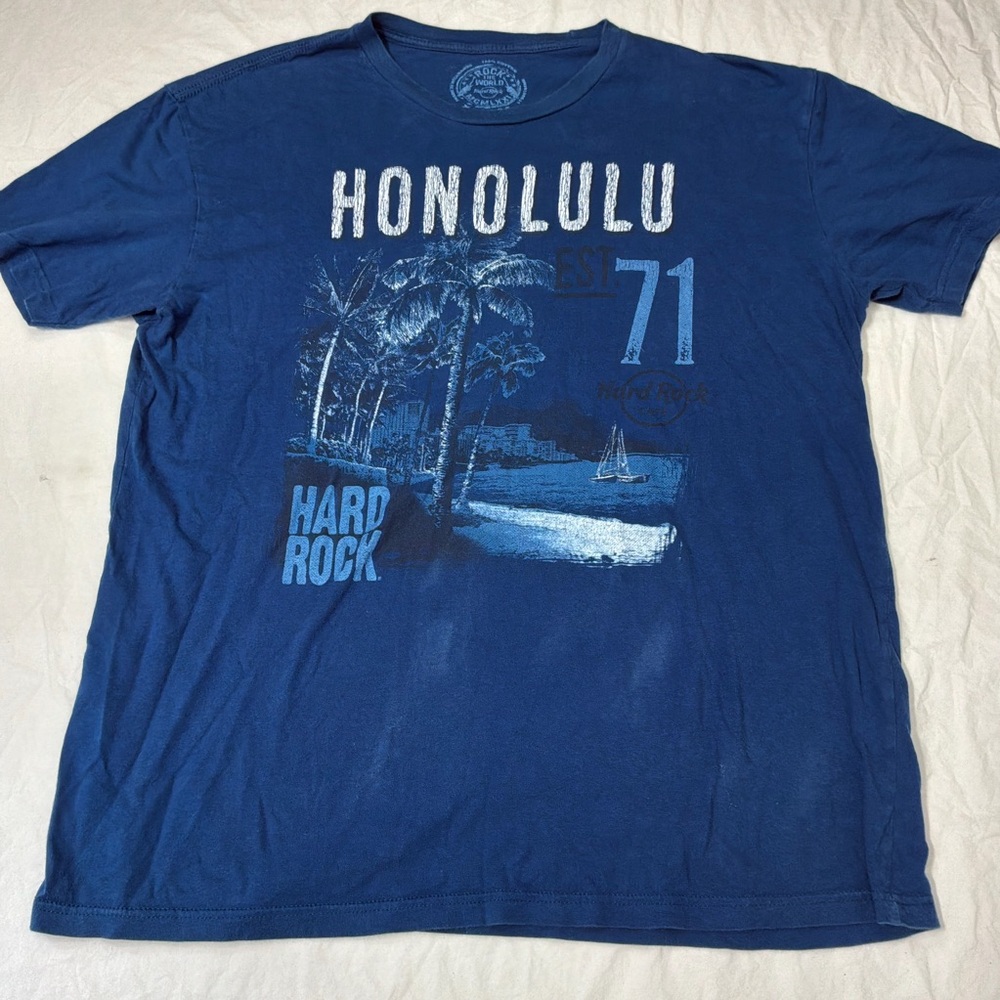 Hardrock Honolulu Blue Shirt XL